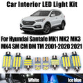 LED Interior Light Kit for Hyundai Santafe Santa Fe MK1 MK2 MK3 MK4 SM CM DM TM 2001-2021 - Canbus Dome Map Door Trun...