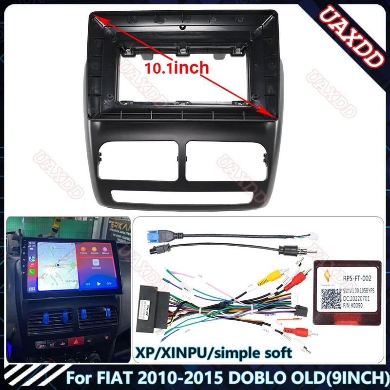 Car DVD Radio Android Fascia Video Audio Stereo Frame Cables for 2010-2015 FIAT DOBLO 263