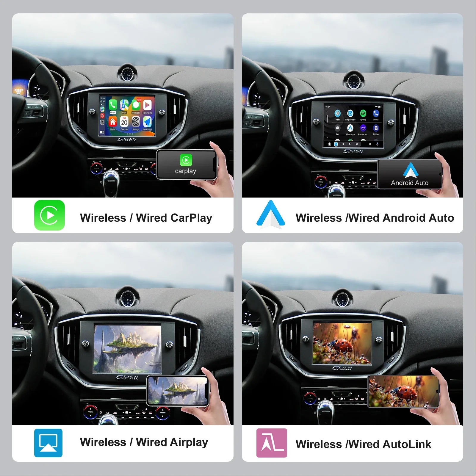 REEIO New Wireless carplay android auto for Maserati Ghibli chaimman Multimedia Accessorie