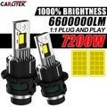 D2S D4S LED Headlight 1:1 HID D2R D4R LED Headlamp Bulbs 6600000LM Xenon Car Lights Turbo