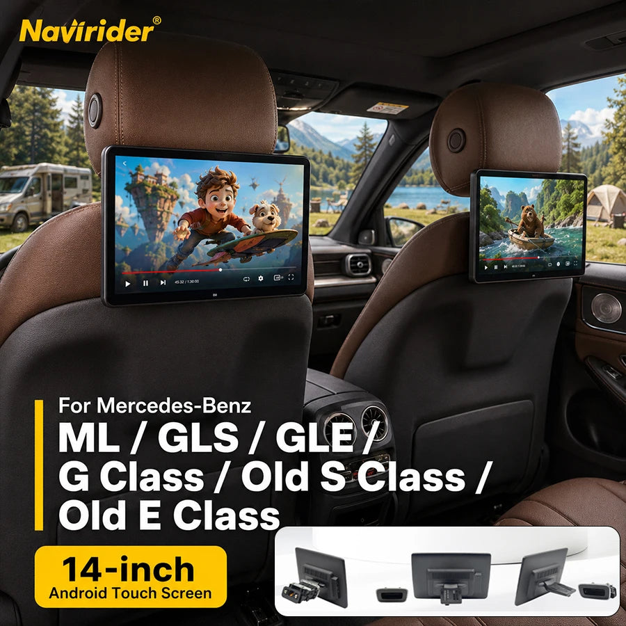 T Rear Seat Entertainment For Mercedes Benz S E Class ML GLE GLS G W221 W212 W164 W166 X16 | AUTOKITSHOP