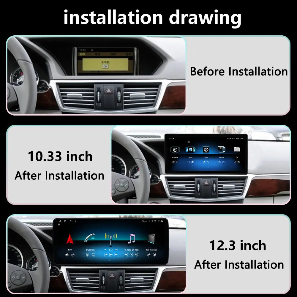 Android For Mercedes Benz E Class W212 2009- 2015 Wireless Carplay Car Radio Multimedia Na