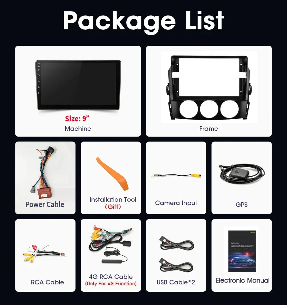 Android 14 Car Radio For Mazda MX-5 III 3 NC 2008-2015 Navigation Wireless BTCarplay Multi