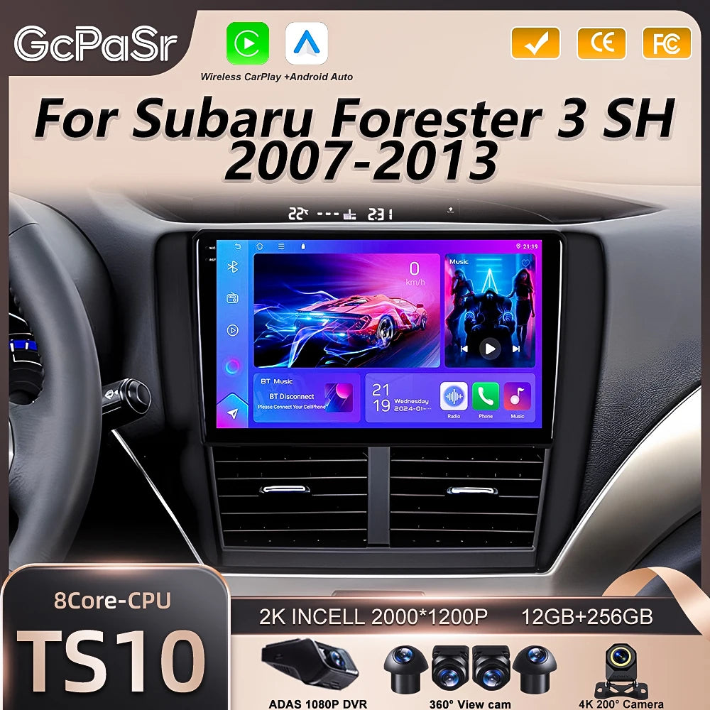 Android 16 Car Radio For Subaru Forester 3 SH 2007-2013 For Impreza GH GE Autoradio Stereo | AUTOKITSHOP