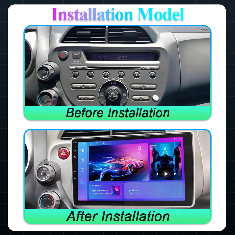For Honda Jazz 2 Gg 2008 - 2014 Fit 2 Ge Gp Ge 2007 - 2014 Car Radio Navigation Multimedia | AUTOKITSHOP