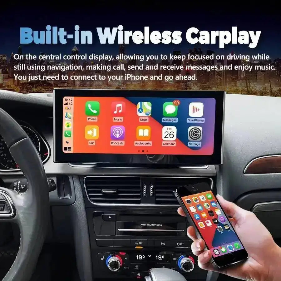 Andrid 14 Touch Screen For AUDI A4 A5 2008-2016 Car Radio CarPlay Stereo Audio GPS Navigat