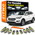ZITWO LED Interior Dome Map Reading Plate Light Bulb Kit For Hyundai Santafe San for Hyundai 2001-2019 - Canbus LED Car