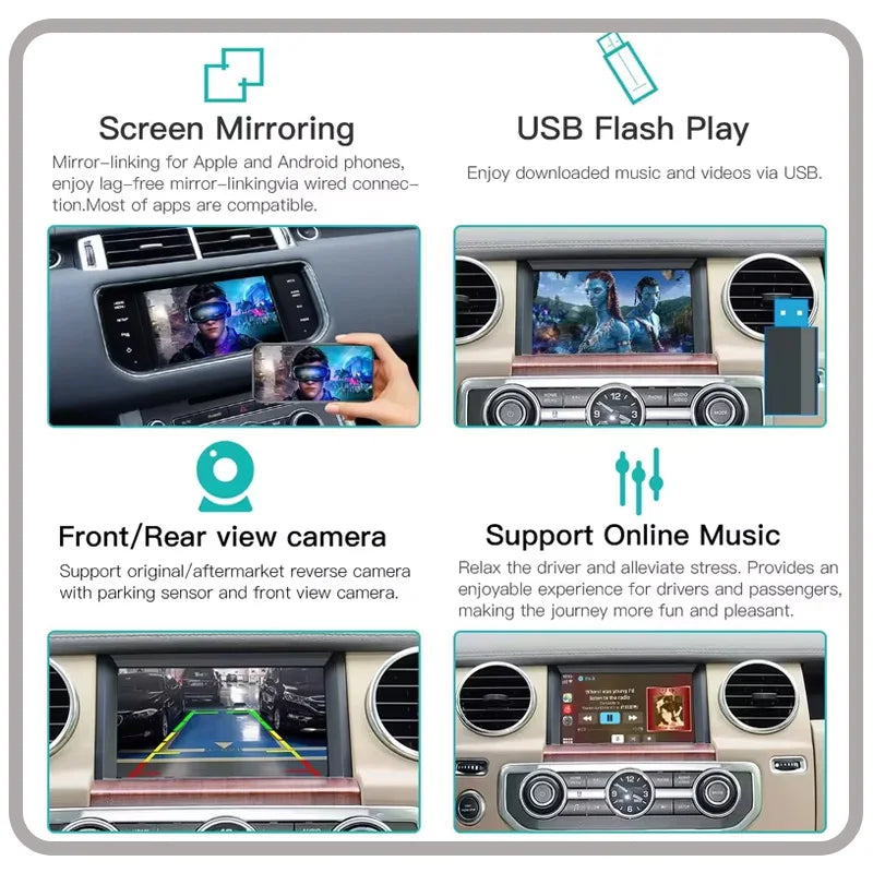 REEIIO Wireless Carplay Android Auto for Jaguar Land Rover Bosch Discovery 4 Aurora Freela