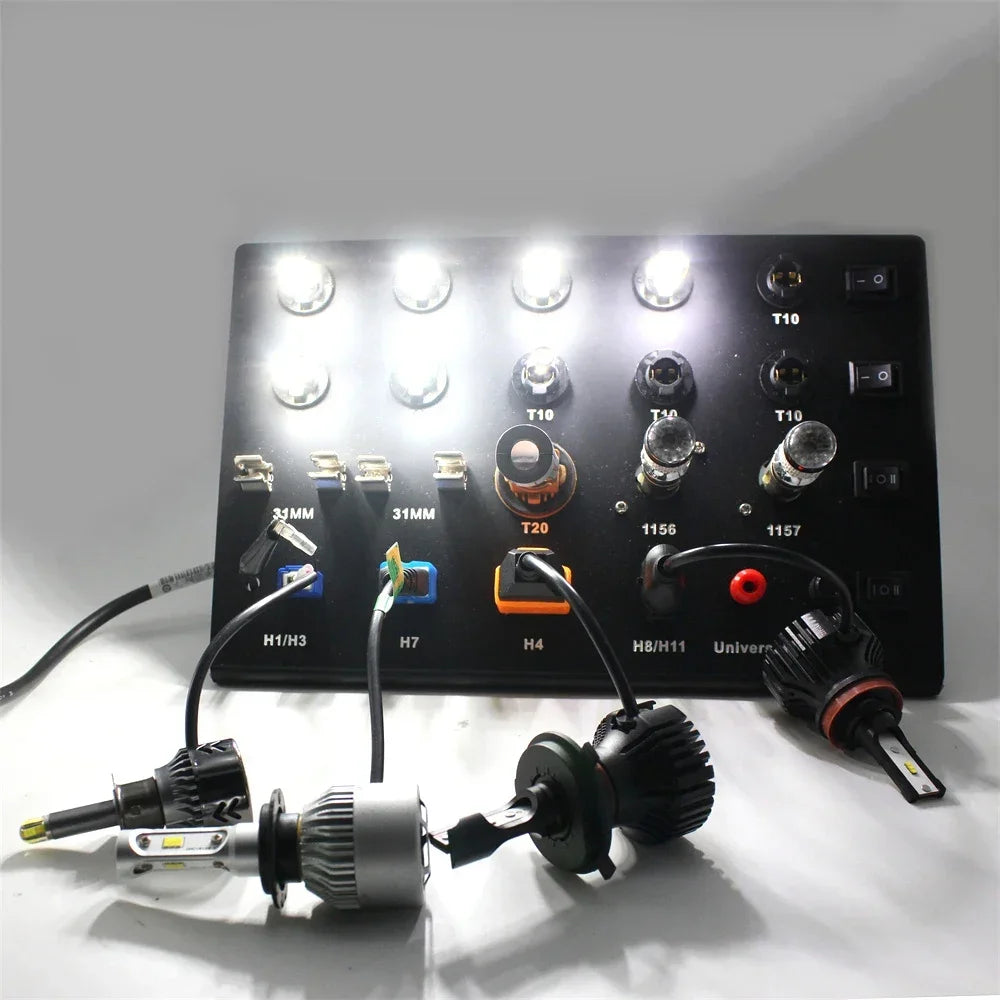 Test Board for Headlight T5 Led Bulb Display Board T10 T20 1156 1157 H1 H7 H11 9005 Led Bu