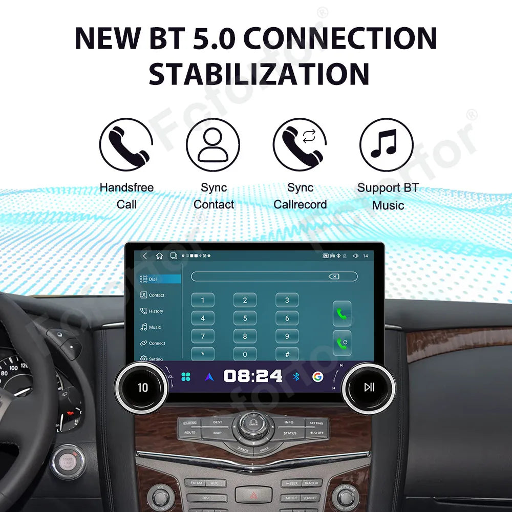 Premium Modern 11.5 Inch Android 15 Ultra Clear HD Touch GPS Stereo Head Unit Wireless Car