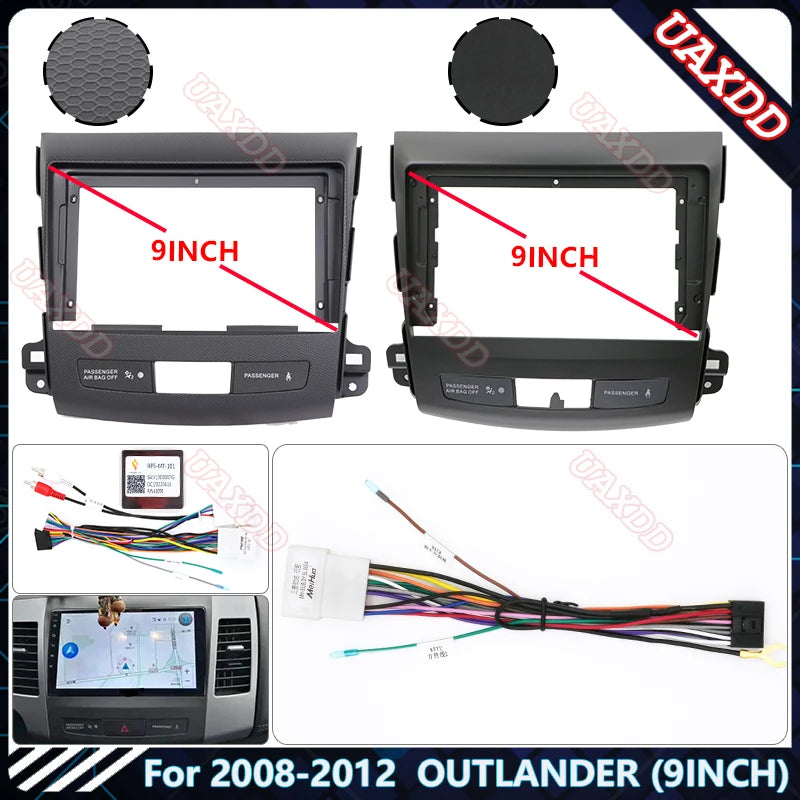For 2008-2012 OUTLANDER 9INCH Car DVD Radio Android Stereo Audio Screen Multimedia Video P