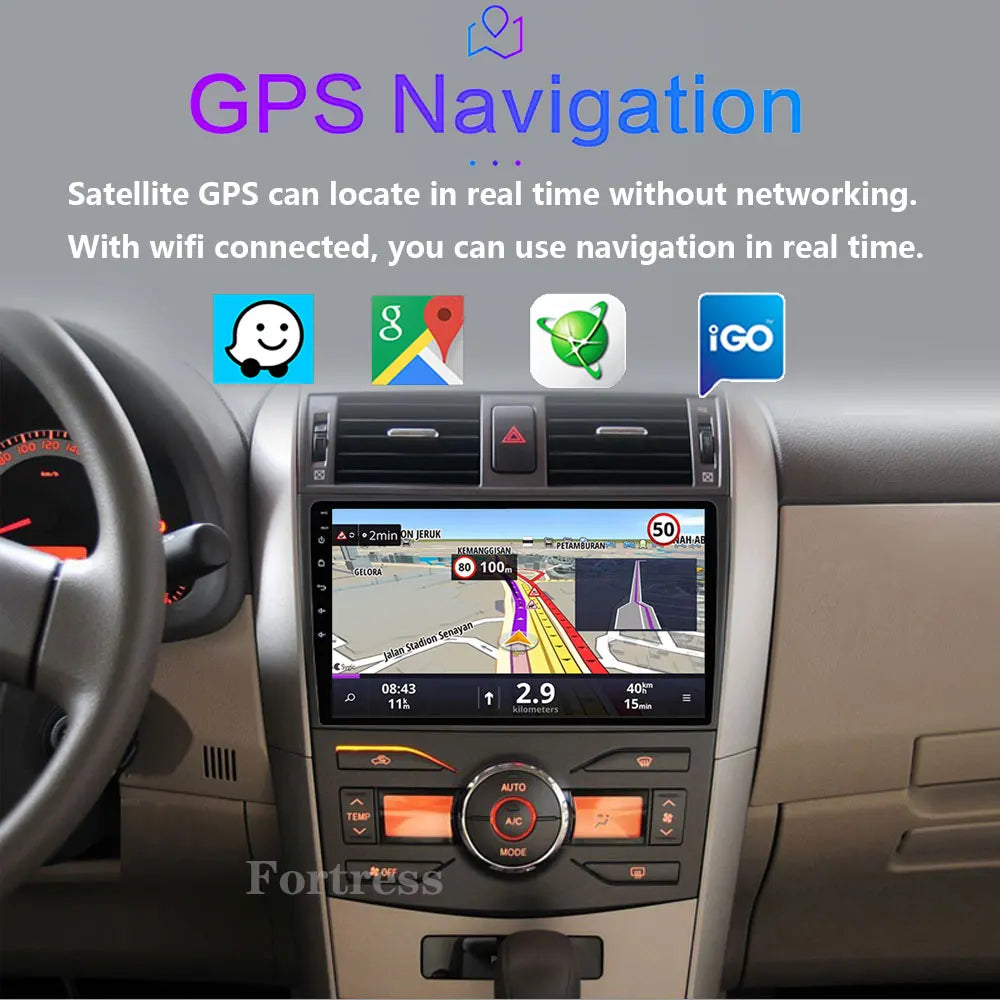 Android 16 Carplay Car Radio For Toyota Corolla E140 150 2006 2007 2008 - 2013 Multimedia