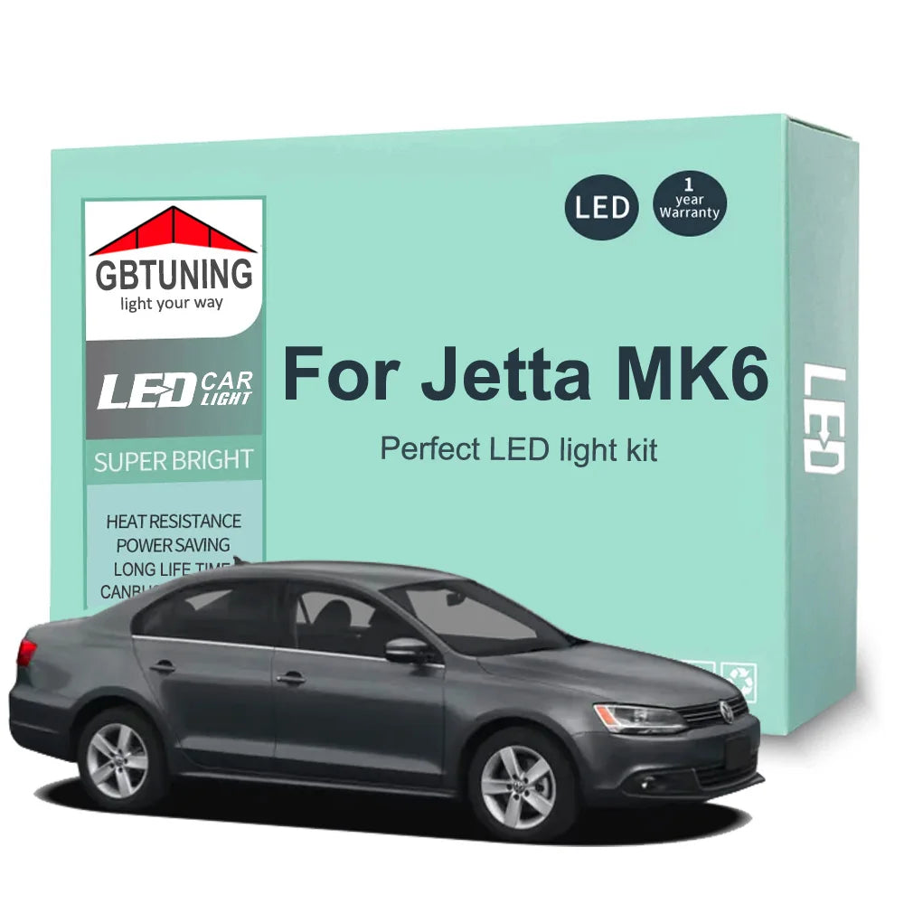 13-Piece LED Interior Light Kit for VW Volkswagen Jetta MK6 6 VI - Canbus Error-Free Bulbs | AUTOKITSHOP