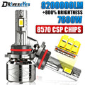 7600W H7 H4 H11 LED Headlights CANBUS 880 H1 H3 H8 H9 9005 HB3 9006 HB4 9012 HIR2 8570 CSP