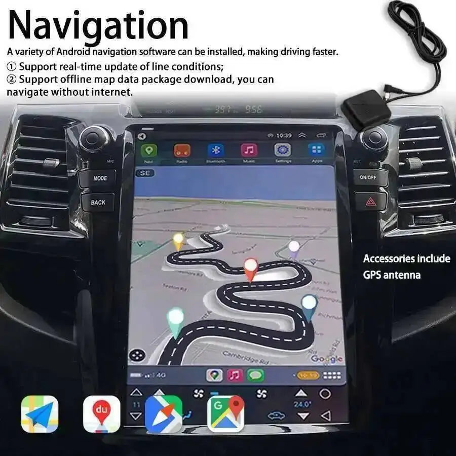 Navigation Wireless BT Carplay Qled Screen For Toyota Fortuner 2016-2020 Android 14 GPS Ca