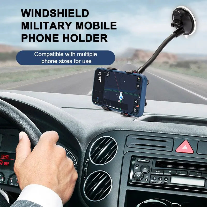 Car Cell Phone Holder Universal 360 Rotating Dashboard Suction Mount GPS Windshield Stands Auto  - Automotive LED Light