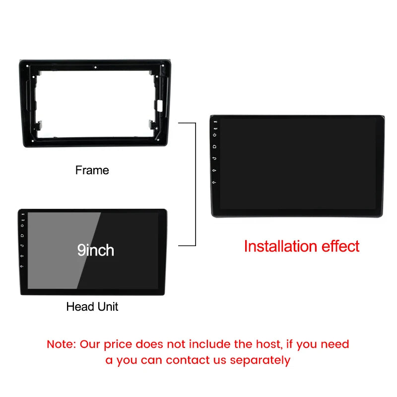9 Inch Radio Fascias for For Audi A4 2002-2008 Panel Dash Mount Kit Frame Stereo Player Be | AUTOKITSHOP