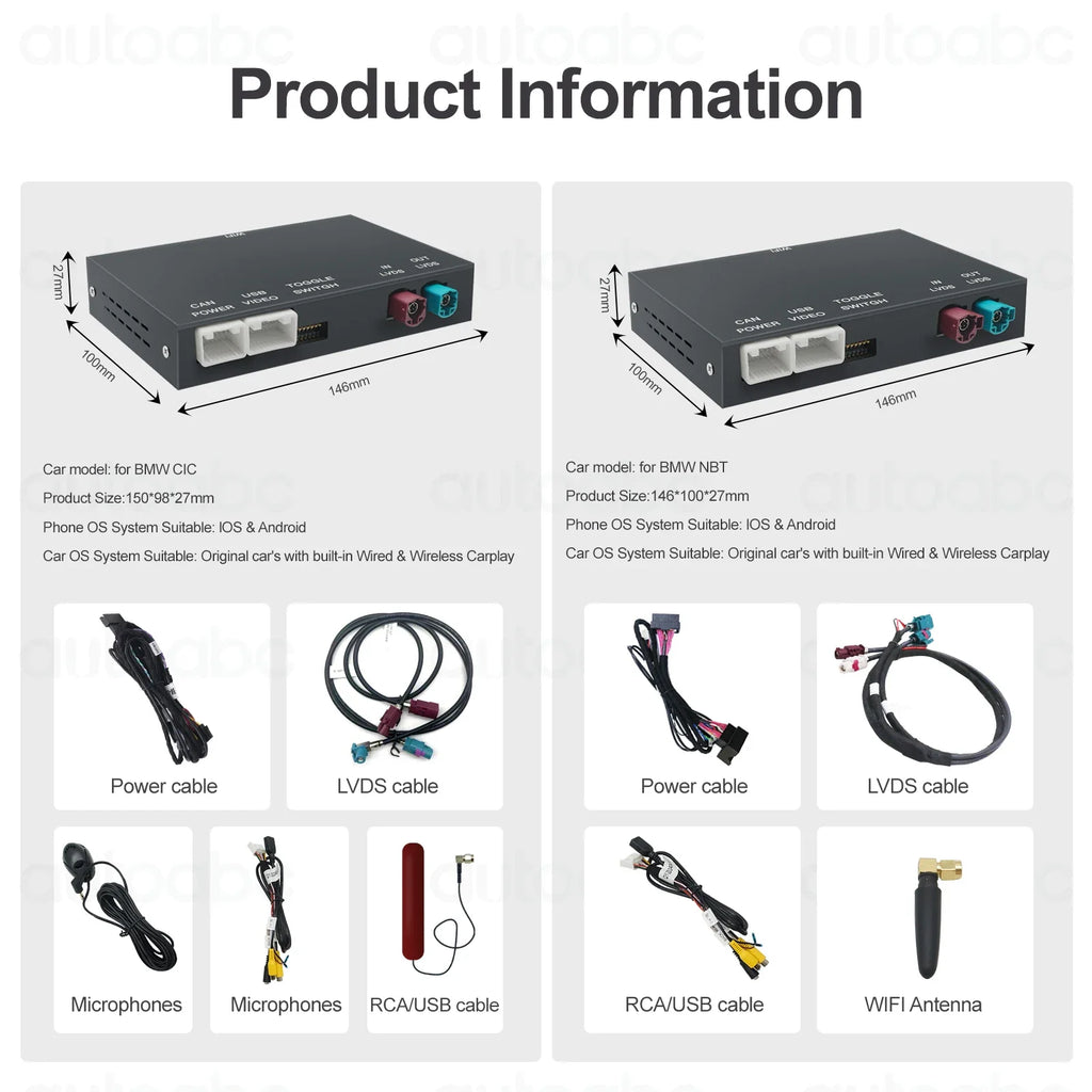 Wireless CarPlay For BMW NBT CIC 1 2 3 4 5 7 Series F20 F21 F23 F30 F31 F34 F35 F32 F33 F3 | AUTOKITSHOP