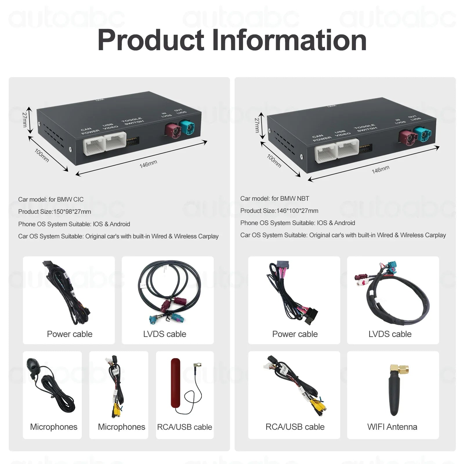 Wireless CarPlay For BMW NBT CIC 1 2 3 4 5 7 Series F20 F21 F23 F30 F31 F34 F35 F32 F33 F3 | AUTOKITSHOP