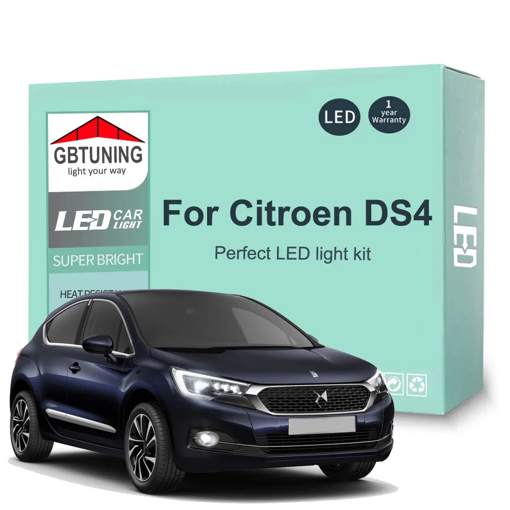 17-Piece LED Interior Light Kit for Citroen DS4 - Canbus Error-Free Bulbs | AUTOKITSHOP