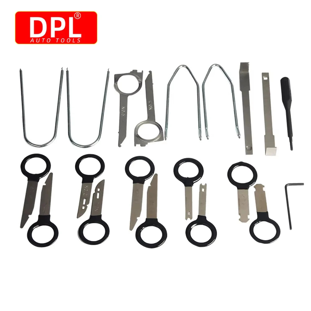 20 pcs Vehicle Radio Removal Tools Door Panel Removal Realese Stereo Headunit Audio Keys Navigat - Automotive LED Light