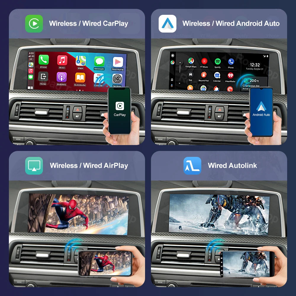 Road Top Wireless CarPlay for BMW 6 Series F06 F12 F13 G32 2010-2020 CIC,NBT,EVO Android A | AUTOKITSHOP