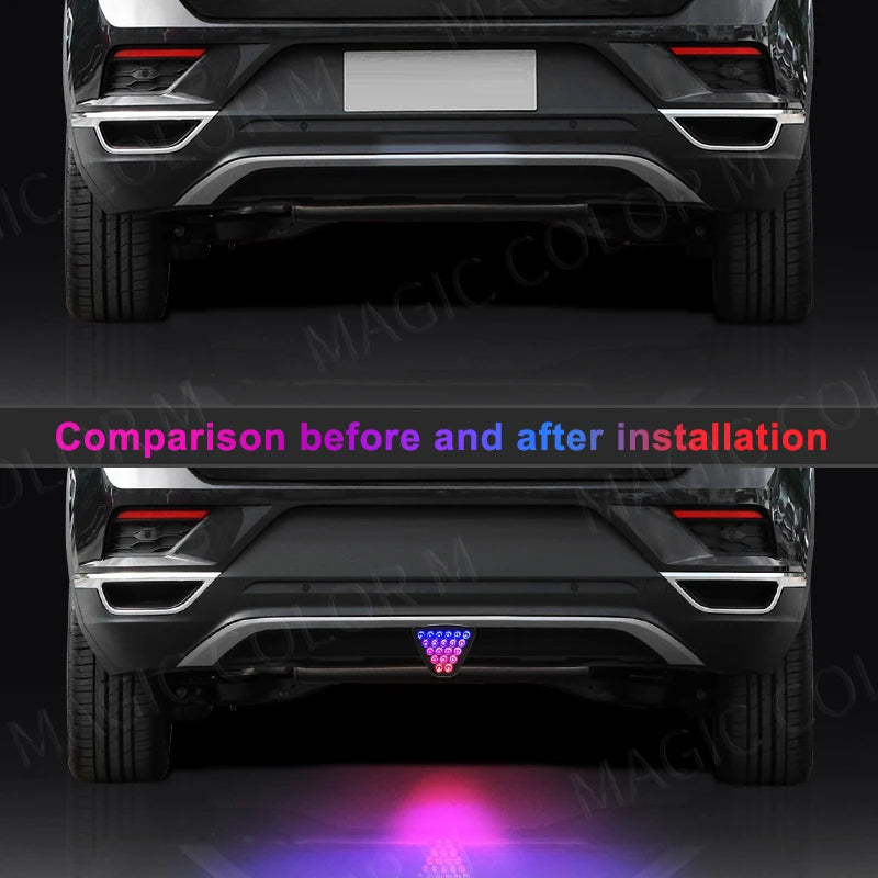 For F1 Style Motorcycle Car Pilot Lights Triangle Rear Brake Lamp Warning Strobe Stop Safe | AUTOKITSHOP