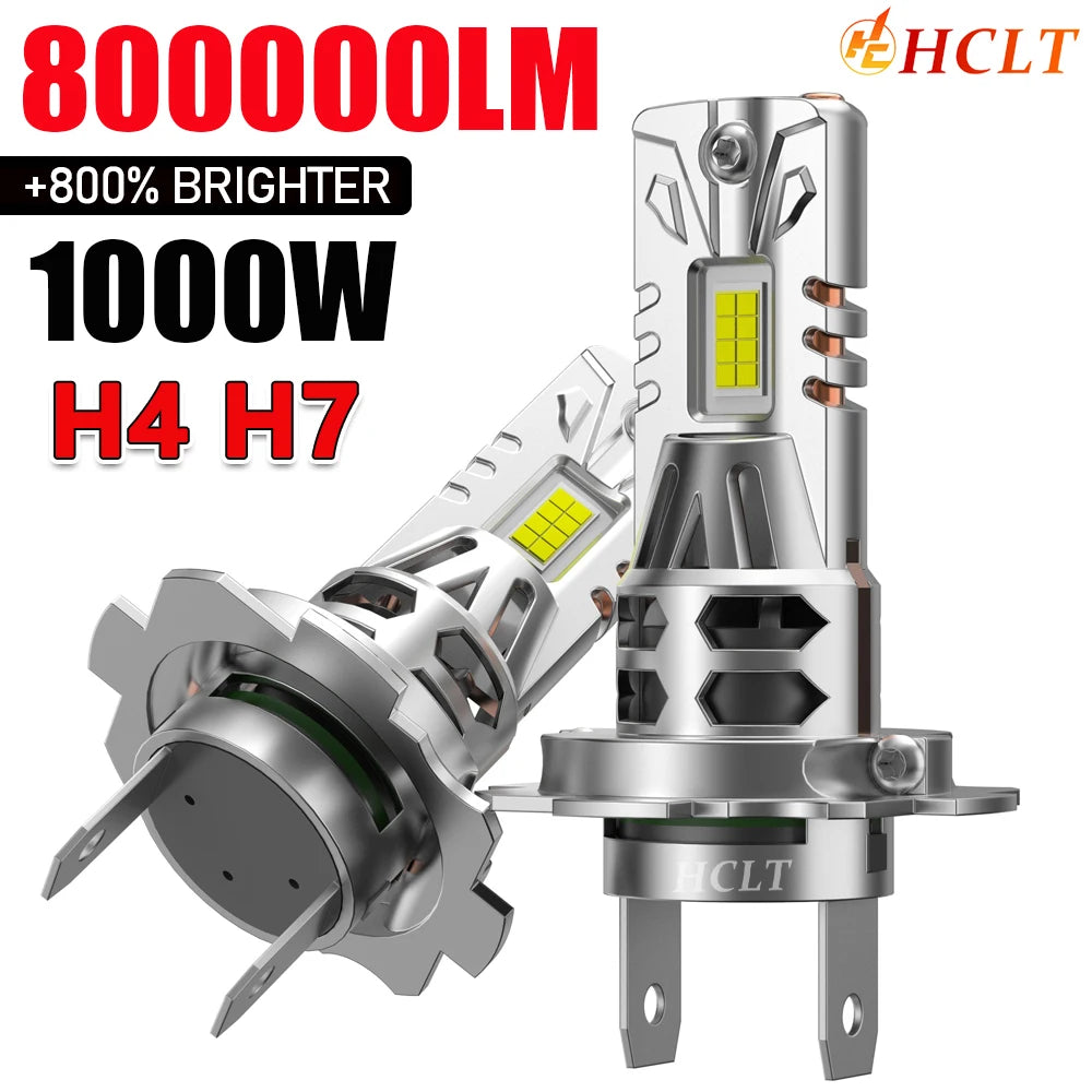 Ampoule Led H7 H4 9003 HB2 LED CANBUS Headlights 6000K White Wireless Plug And Play Automo