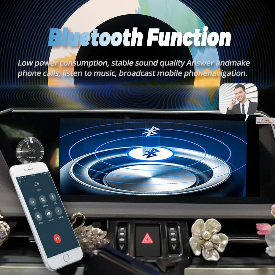 10.25" Android 14 Wireless Auto Radio CarPlay For Lexus UX UX200 UX250h Car Multimedia WiF