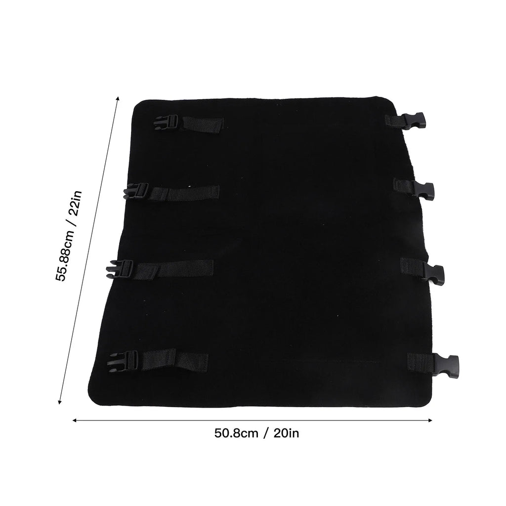 3Pcs RV Step Covers 22 X 20 Inch Black RV Step Rug Carpets for Curved Foot Ladder Manual Electri - Automotive LED Light