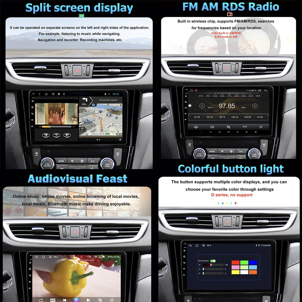 Android Auto For Toyota Aygo Peugeot 108 Citroen C1 2016 - 2020 Car Radio GPS Navigation M
