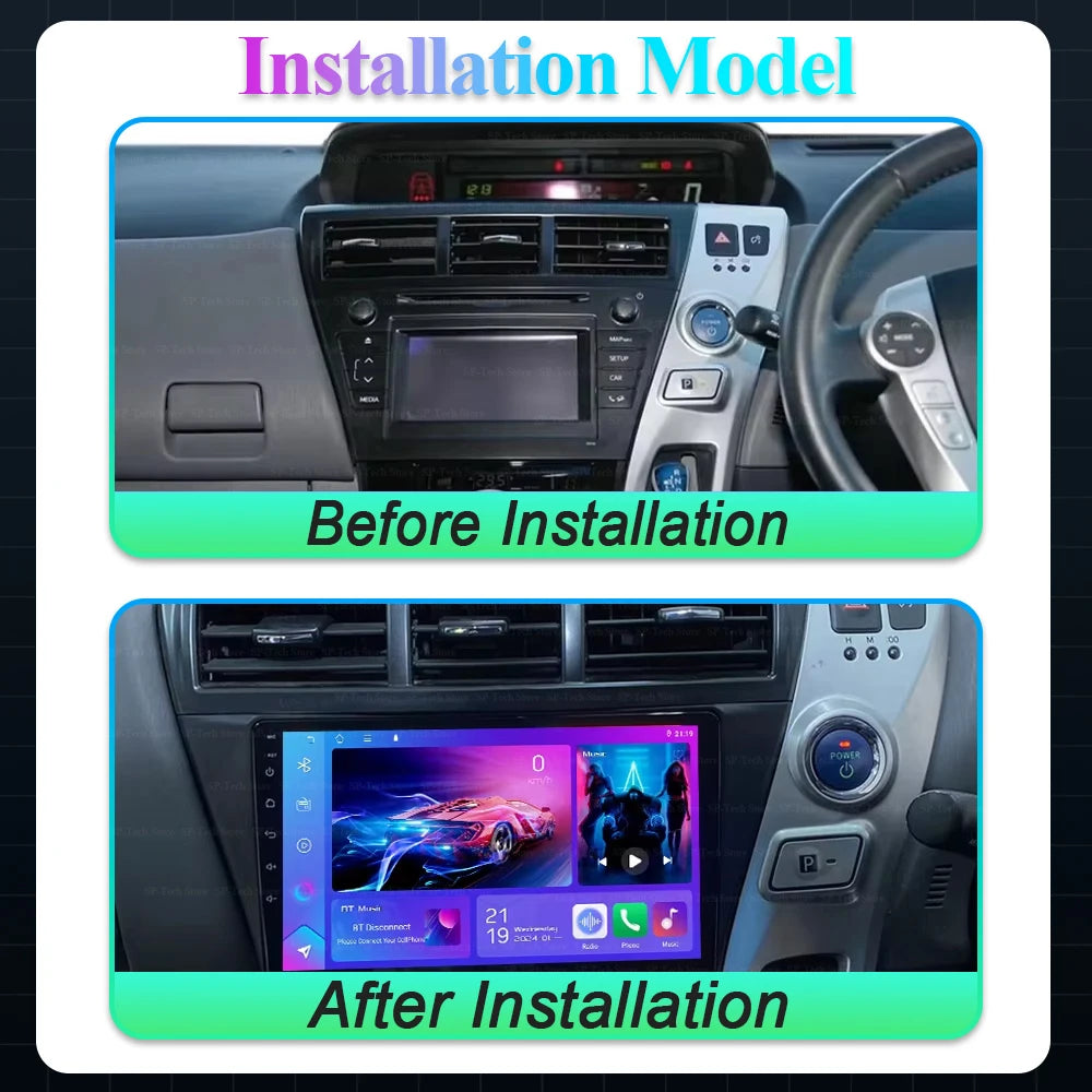 Android 16 For Toyota Prius Plus V Alpha Lhd Rhd 2012-2016 2017 Car Radio Multimedia Autor | AUTOKITSHOP