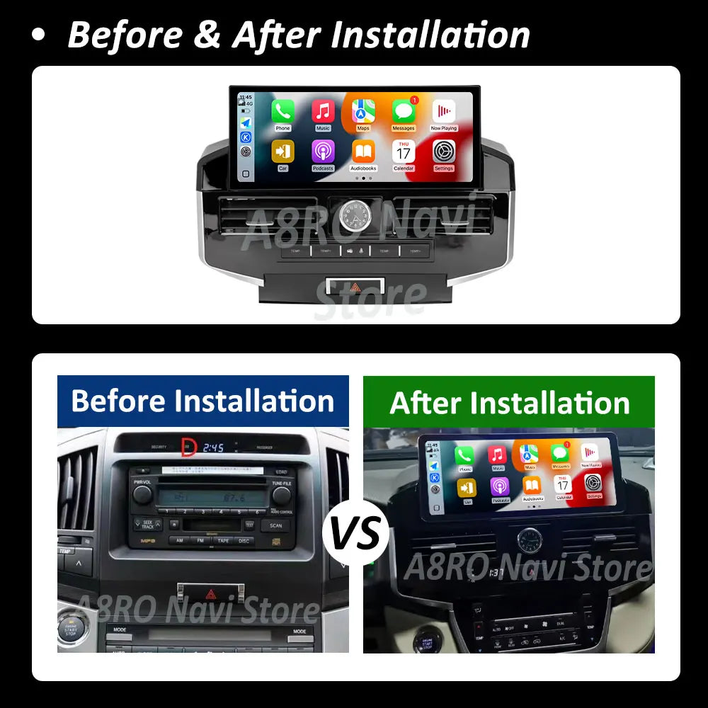 Car Audio Multimedia Player for Toyota Land Cruiser 2016 - 2022 Android 15 Wireless Carpla | AUTOKITSHOP