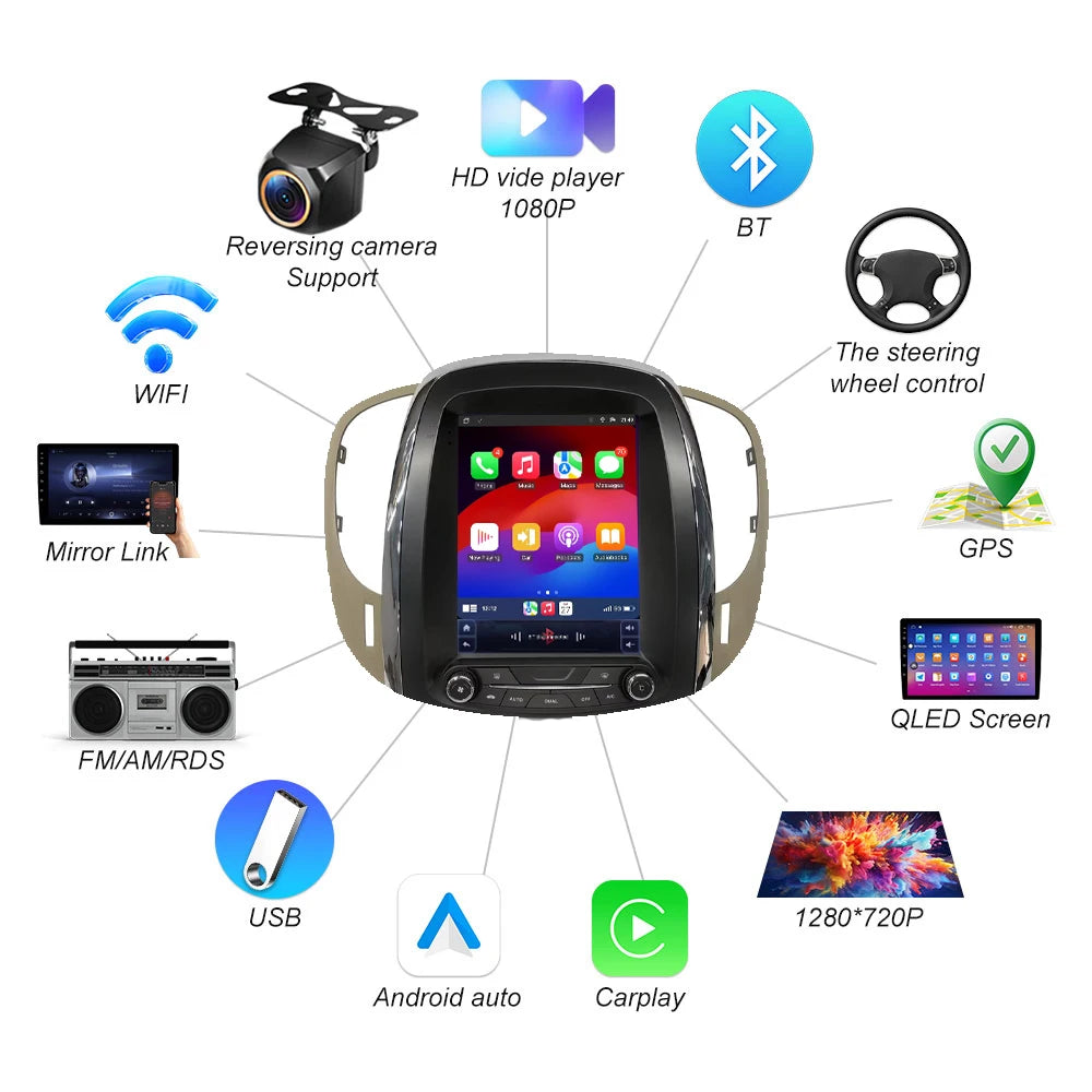 9.7" For Buick Lacrosse Gm Alpheon 2009 2010 2011 2012 Car Radio Android 16 Multimedia Vid | AUTOKITSHOP