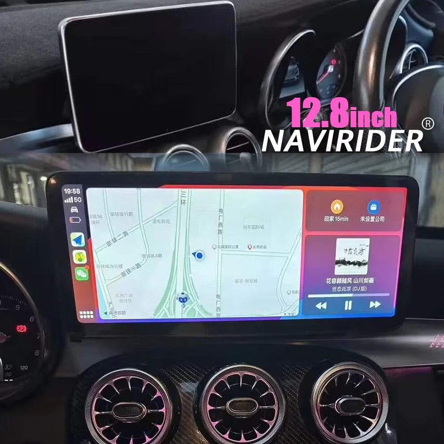 Android 15 GPS Car Style Carplay Android Auto For Mercedes Benz C Class Glc W446 W447 X253