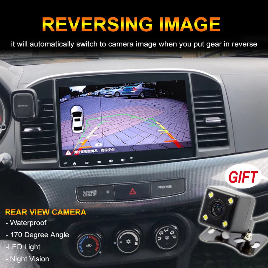 128GB Car Radio Android 14 Multimedia Video Player For Mitsubishi Lancer 2007-2018 2Din GP