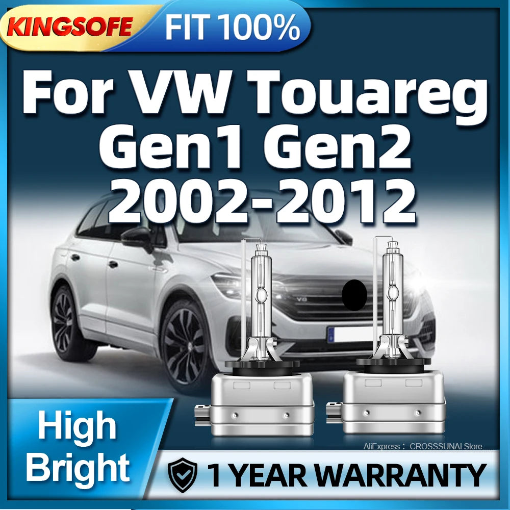 Car Headlight Bulbs 35W Xenon D1S HID Replacement Lamp For VW Touareg Gen1 Gen2 2002 2003