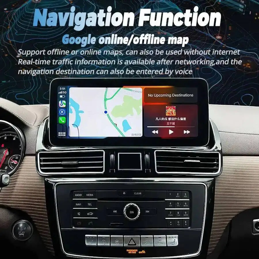 12.3inch Android 15 Multimedia Video Player For Benz GLE GLS Gl350 Gls450 W166 X166 Gle400 | AUTOKITSHOP