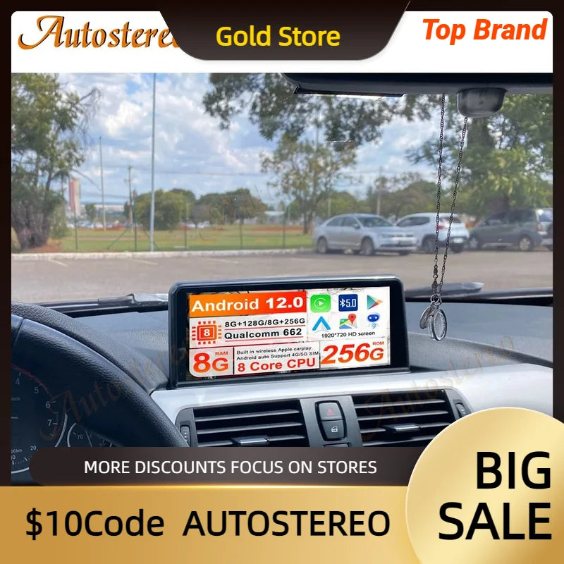 Qualcomm 668S Android 13 For BMW 1 Series F20 F21 2013-2021 Car Multimedia Player GPS Navi