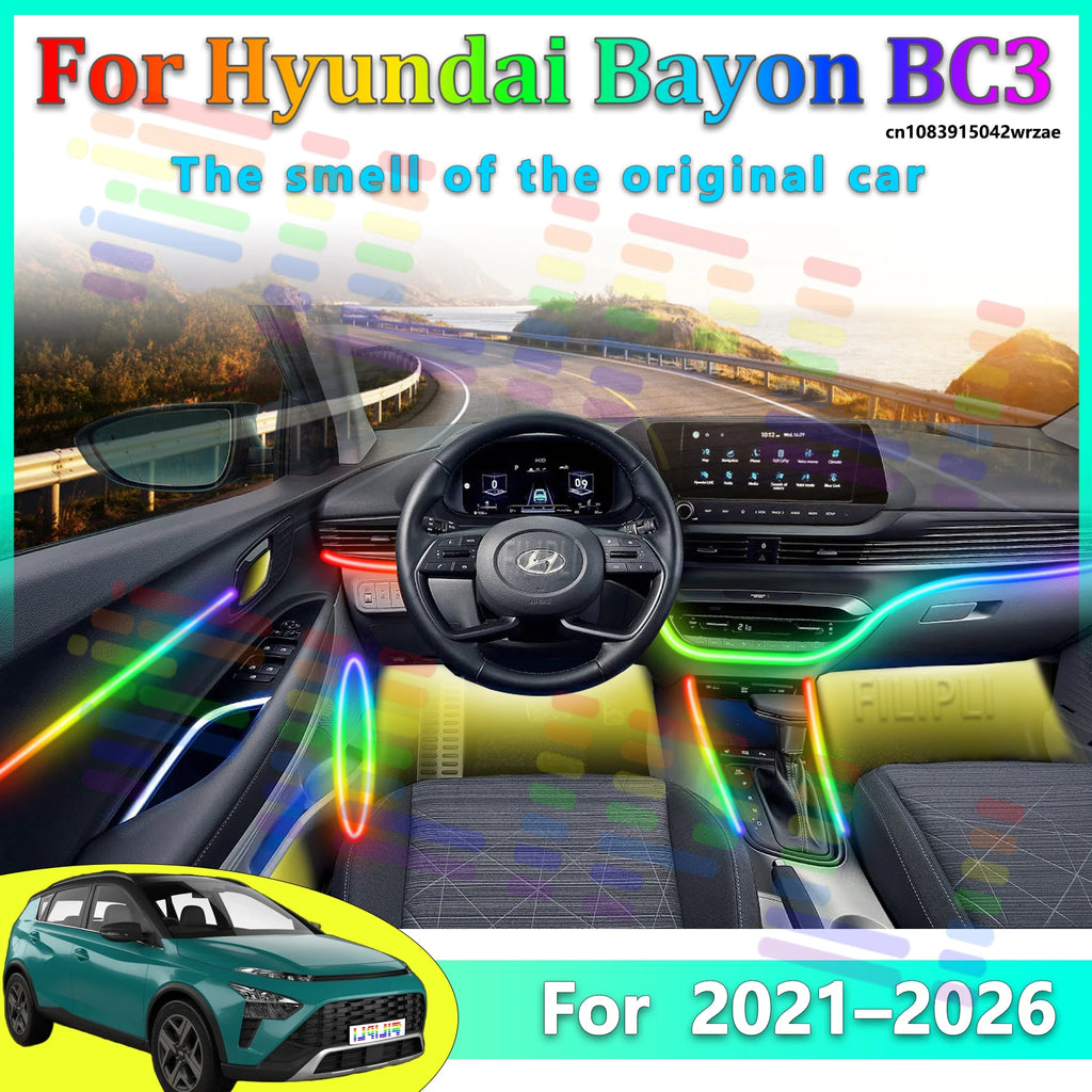 64 RGB - Neon Strip - for Hyundai BC3 - App Control - Car Interior Lighting | AUTOKITSHOP