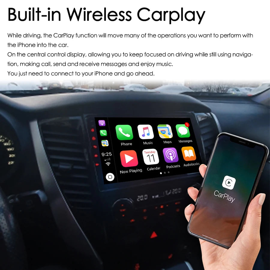 For Mitsubishi Pajero Sport 2017 Android Radio Navigation GPS Touch Screen Stereo Car Mult