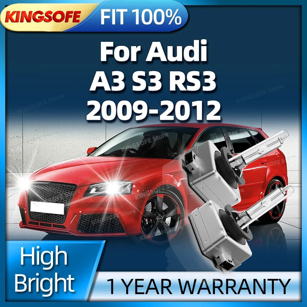 D3S Xenon Light Bulbs 6000K HID Car Headlight 35W Upgrade Lamp For Audi A3 S3 RS3 2009 201