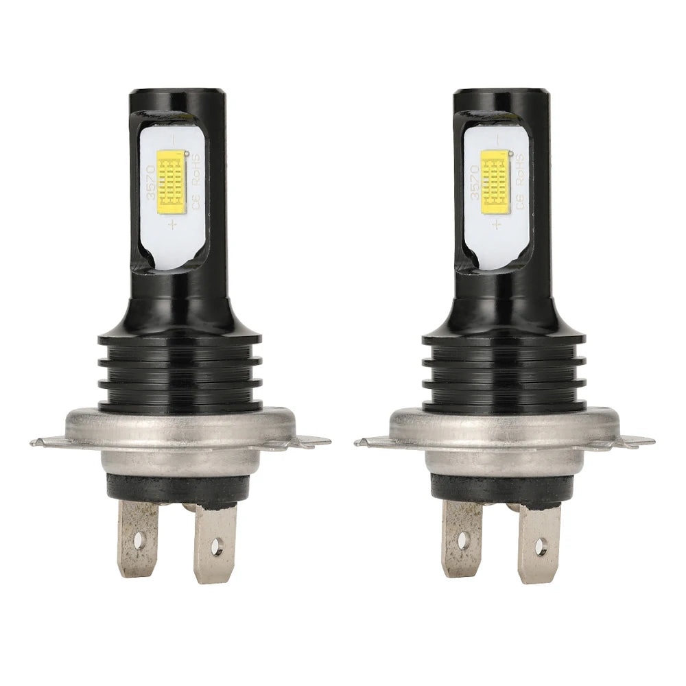 2Pcs H4 H7 LED Car Headlight H11 H8 H9 Car Fog Light 9005 HB3 9006 HB4 H1h3 H16JP Led Lamp Day DRL Light Auto 6000K 12V 24V