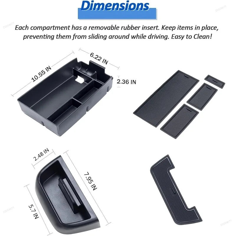 2PCS Easy Install Dash Phone Tray for 2021-2024 Ford Bronco Sport ABS Center Con for Ford 2021-2024 - Automotive LED Lig