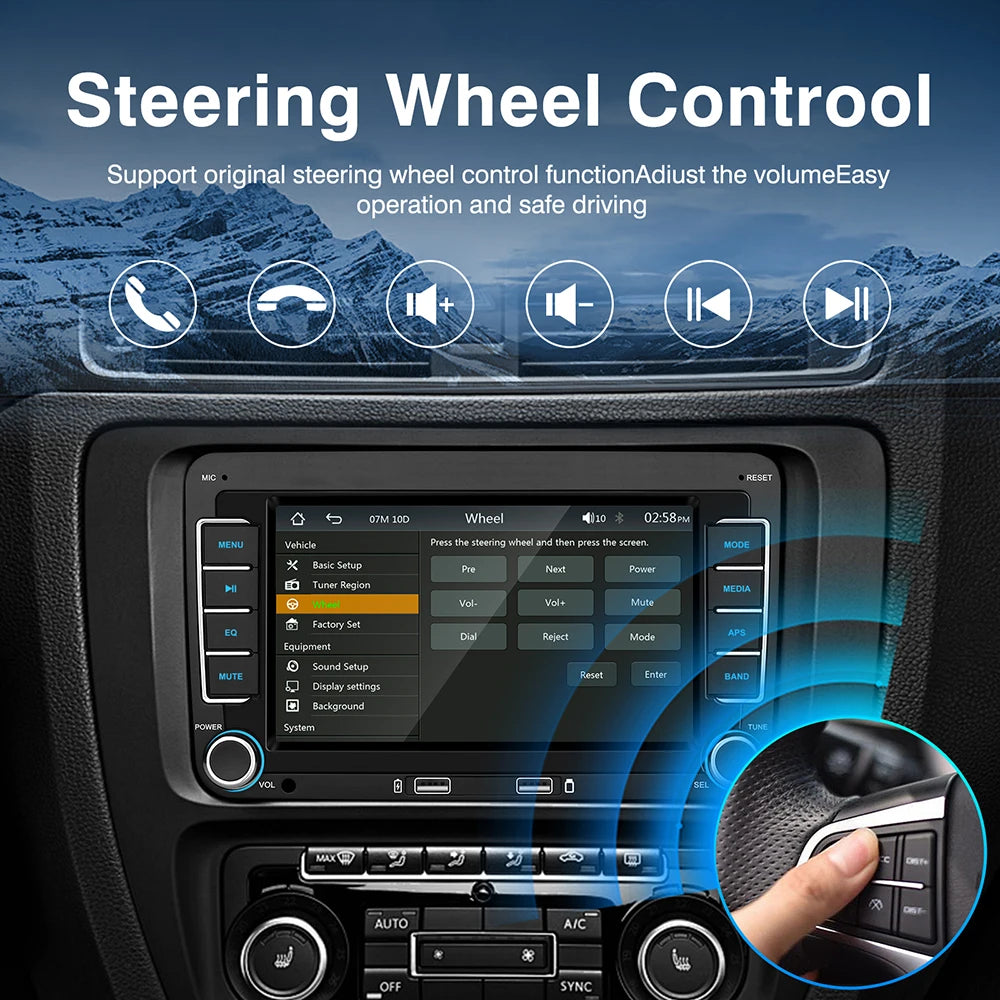 Carplay Android Auto Car Radio for Volkswagen Golf 5 6 Polo Passat B6 B7 CC Skoda Jetta Un