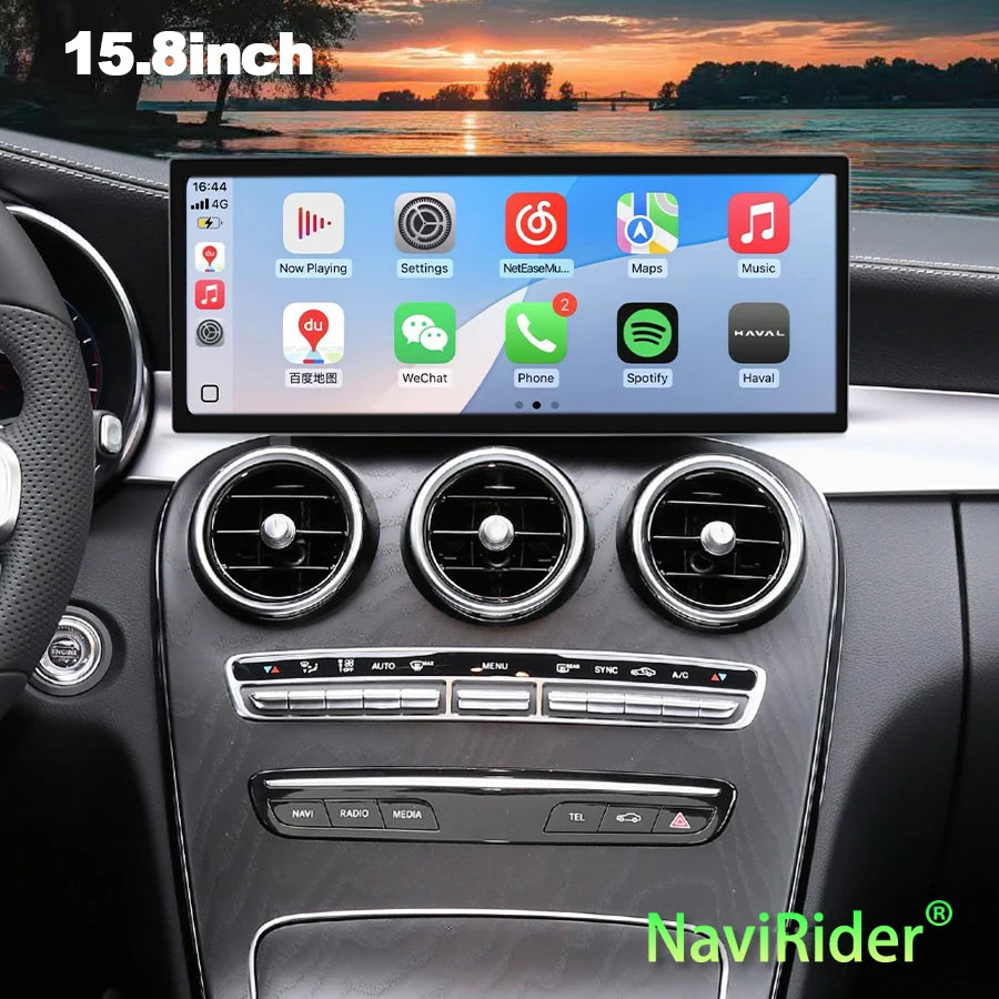 15.8" Screen GPS FOR Benz C CLASS GLC W205 2020 2021 Car Radio Carplay Navigation Multimed