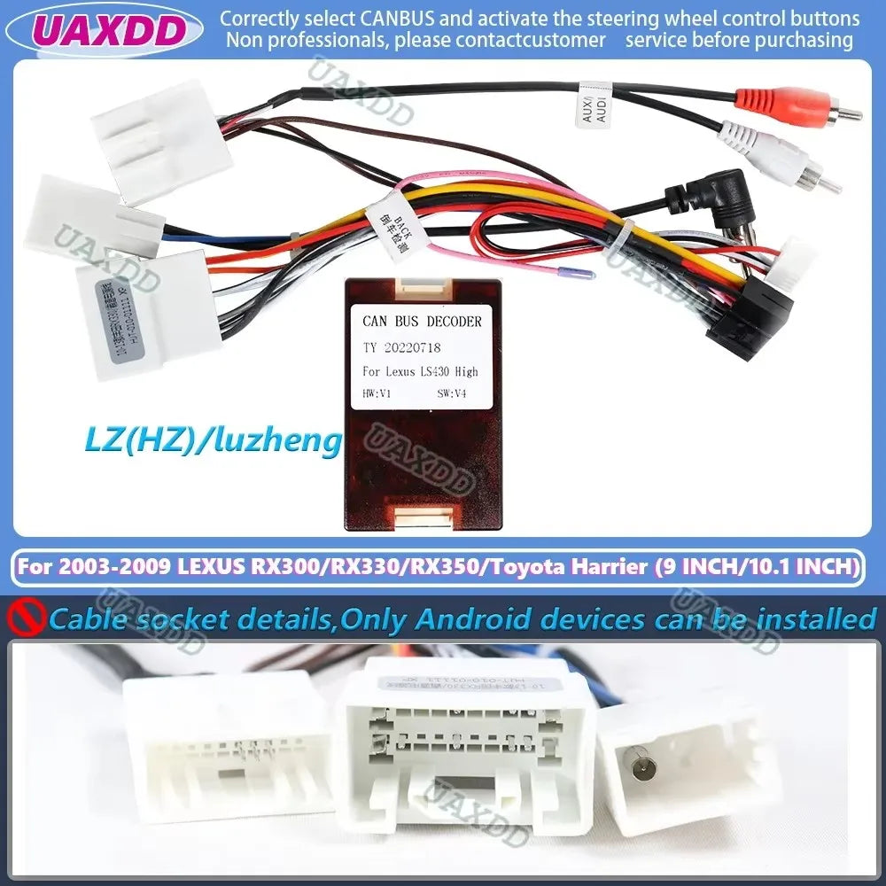 Car Frame Fascia Adapter Android Radio Panel Kit For 2003-2009 Lexus RX RX300 RX330 RX350