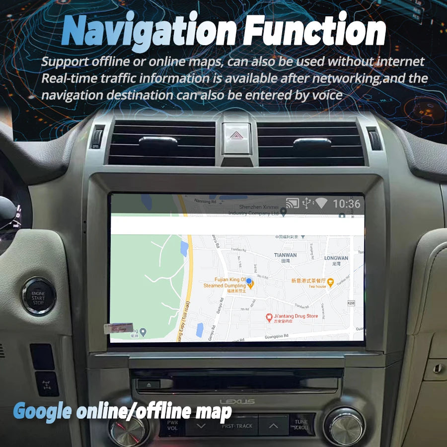 11.6inch Android Screen For Lexus GX400 GX460 2010-2020 Car Carplay Video Player Audio Rad