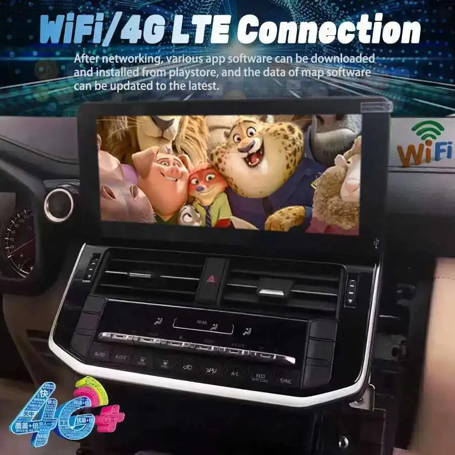 For Toyota LC300 2023 land Cruiser 300 Car Multimedia Video Player Android 14 1920 * 720 Q