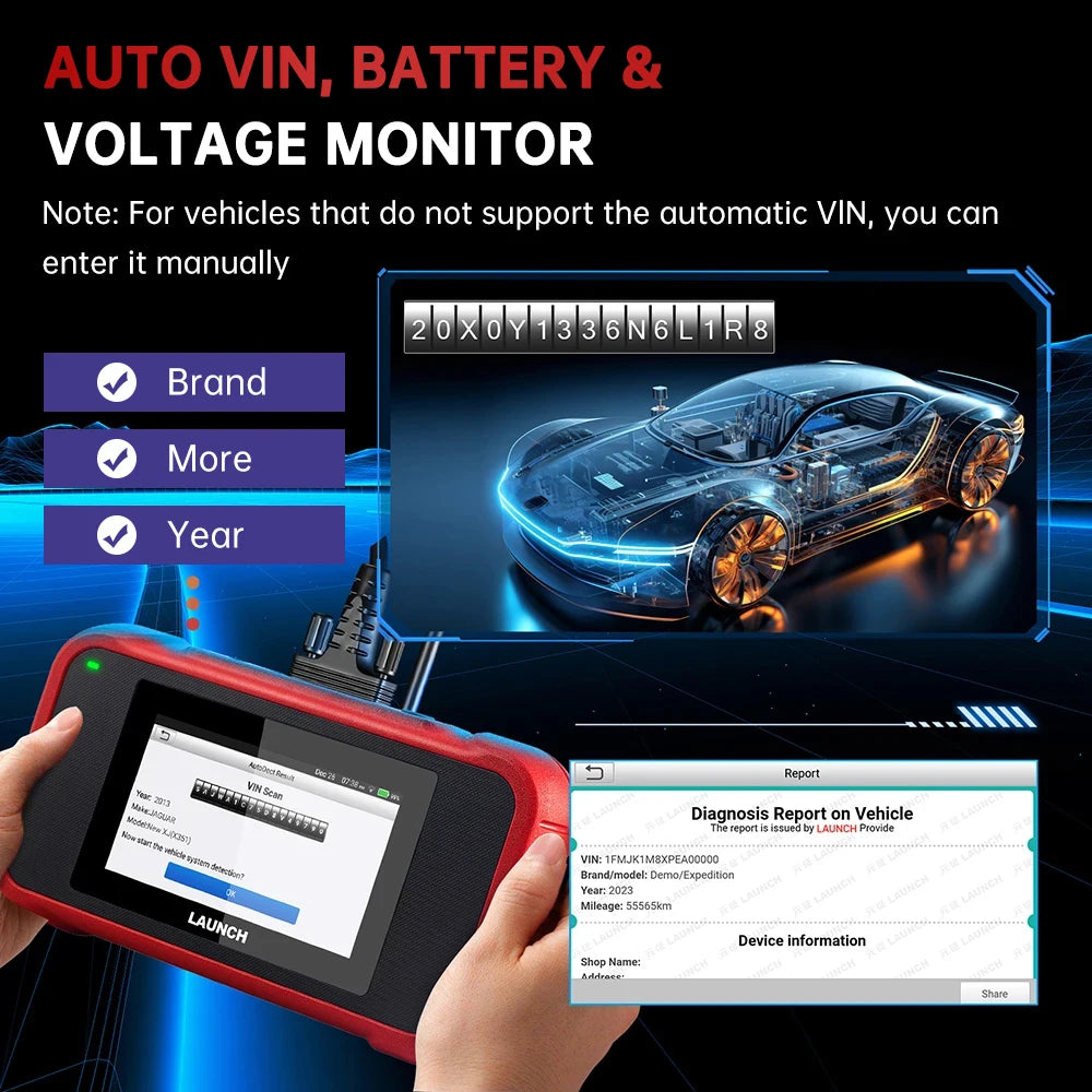 LAUNCH X431 CRP129X V2.0 OBD2 Scanner Automotive 4 System Diagnostic Tools OBD Code Reader | AUTOKITSHOP